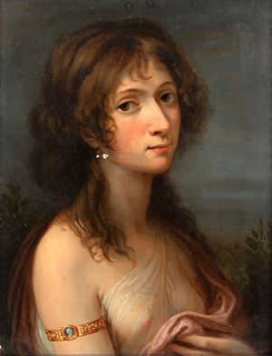 Scuola italiana, inizi del secolo XIX - Half-length portrait of a girl