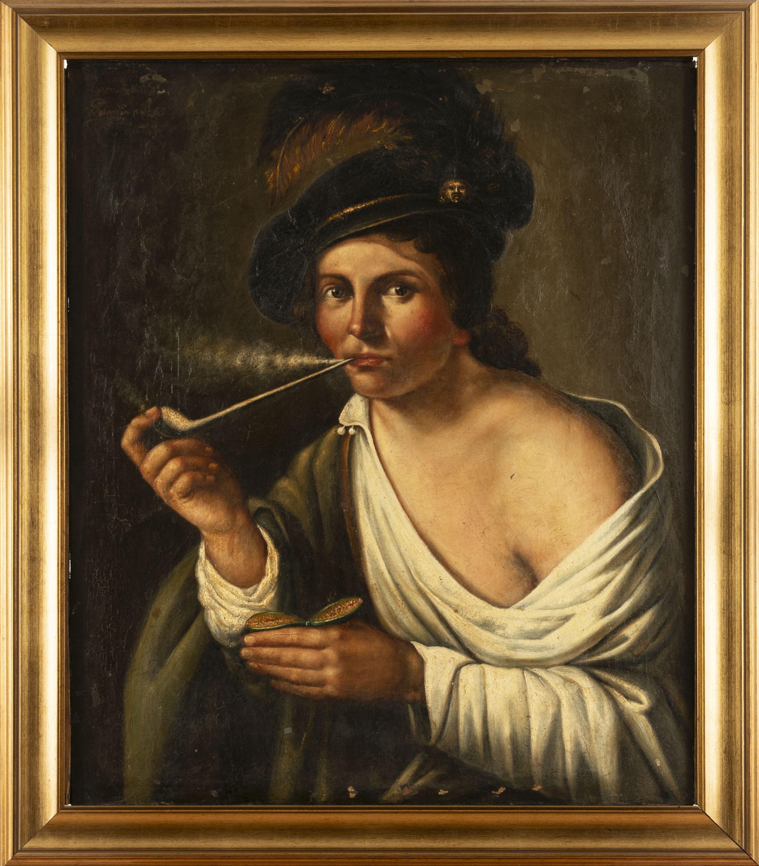 Scuola Italiana, Secolo XIX - Giovane Fumatore di Pipa