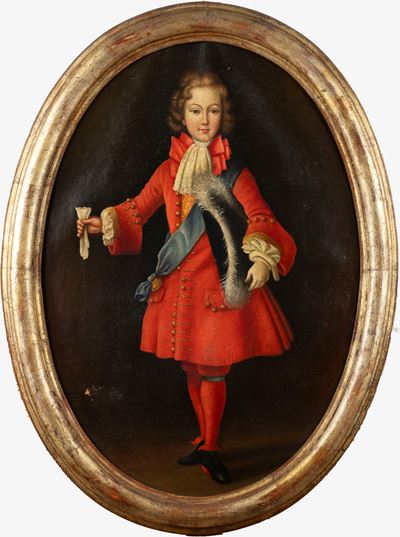 Ritratto di Giovane in Rosso con Cappello Piumato