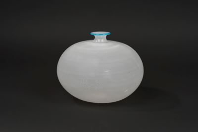 Vaso in Vetro di Forma Circolare a Mezza Filigrana, Secolo XX
