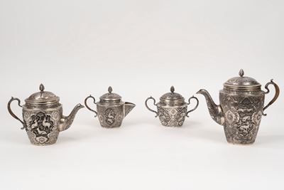 Servizio da Tè in Argento, Persia, Secolo XIX