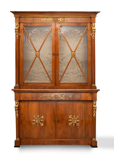 Importante Credenza a Due Corpi in Noce Carlo X, Circa 1830
