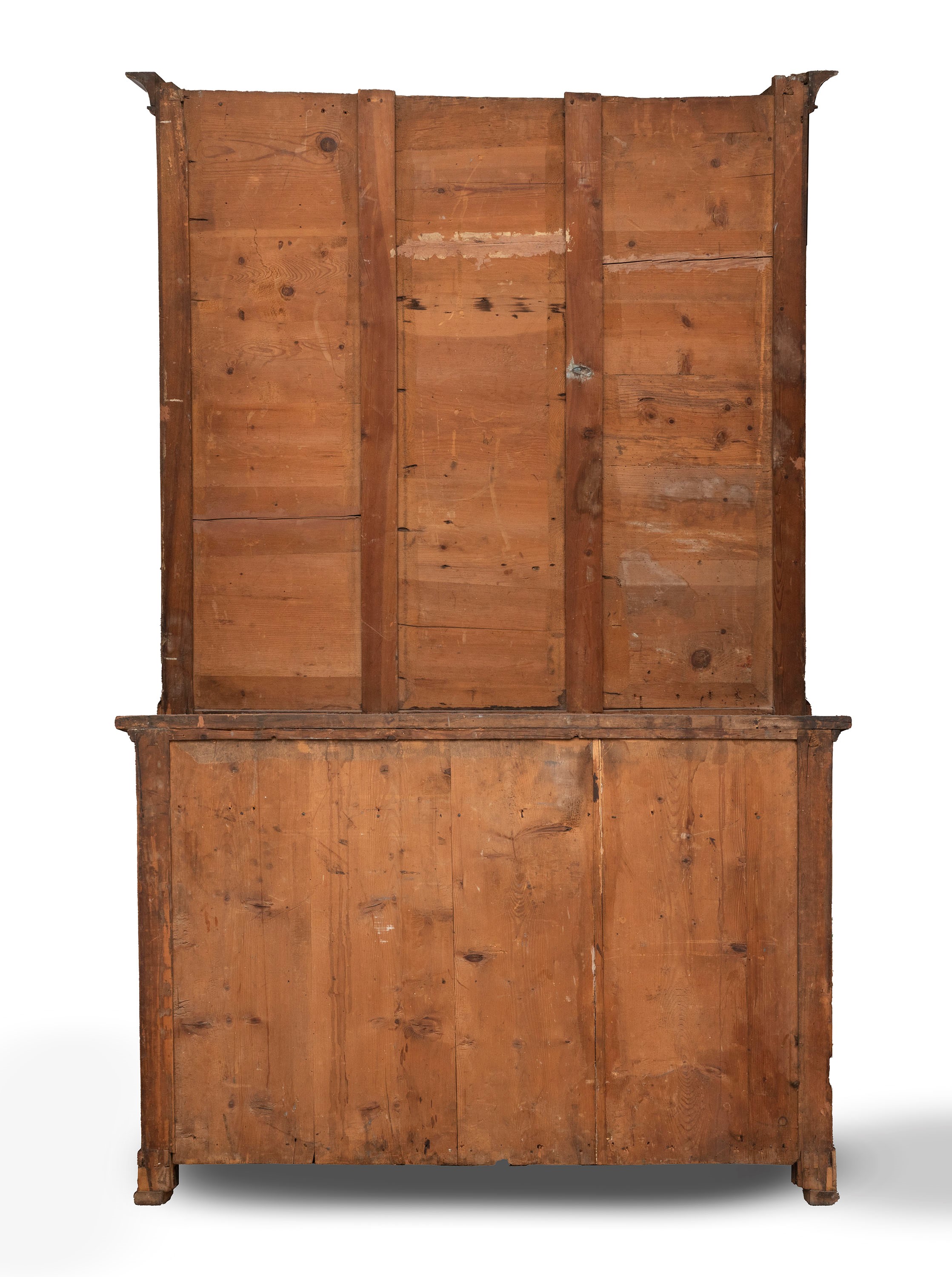 Importante Credenza a Due Corpi in Noce Carlo X, Circa 1830
