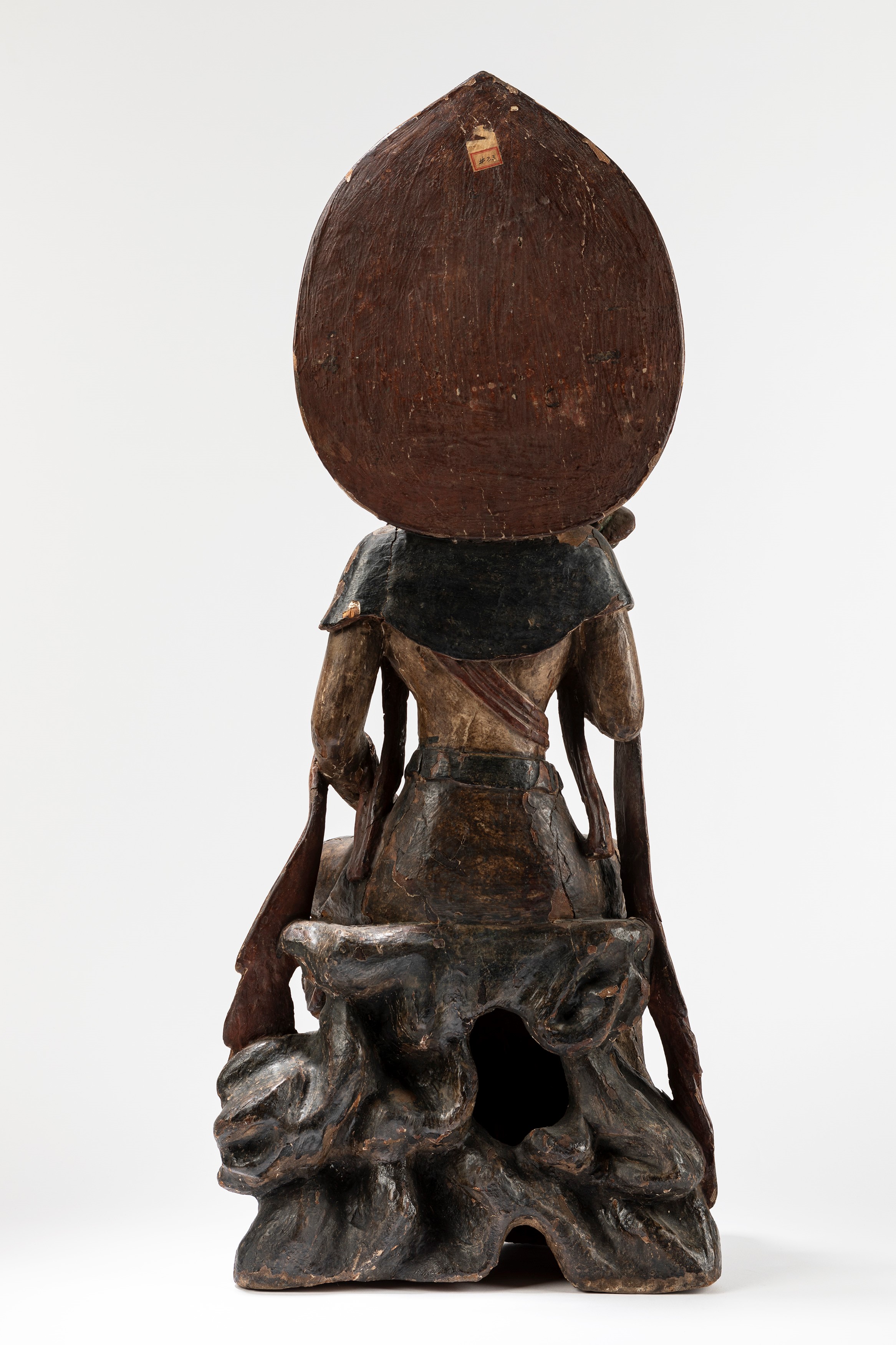 SCULTURA IN LEGNO POLICROMO RAFFIGURANTE GUANYIN