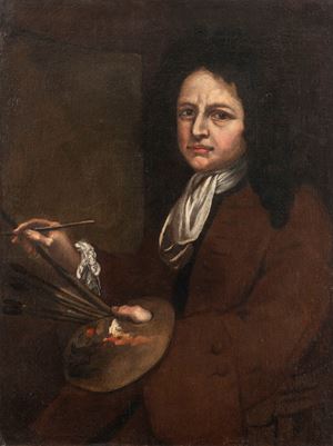 Scuola italiana, secolo XVIII - Self-portrait of a painter