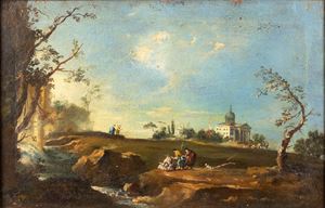 Paesaggio con villa palladiana