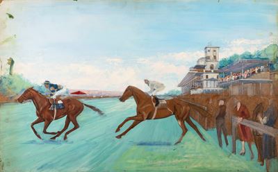 Ippodromo con Corsa di Cavalli