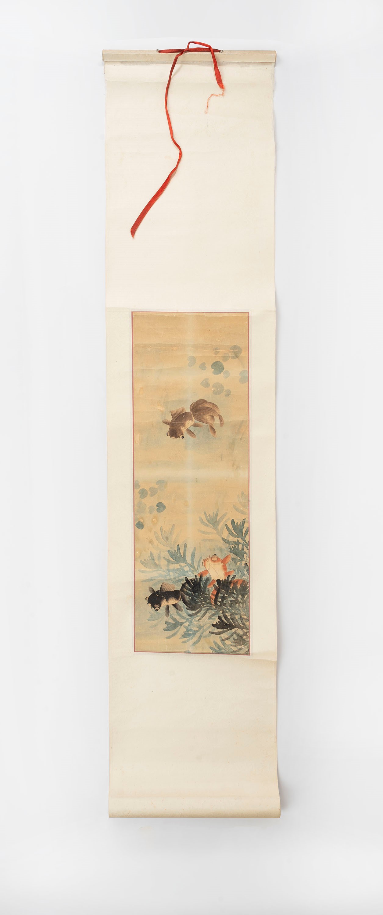 Due Scroll su Carta Raffiguranti Pesci, Cina Secolo XX
