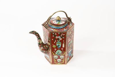 Teiera Cloisonné, Cina, Secolo XX
