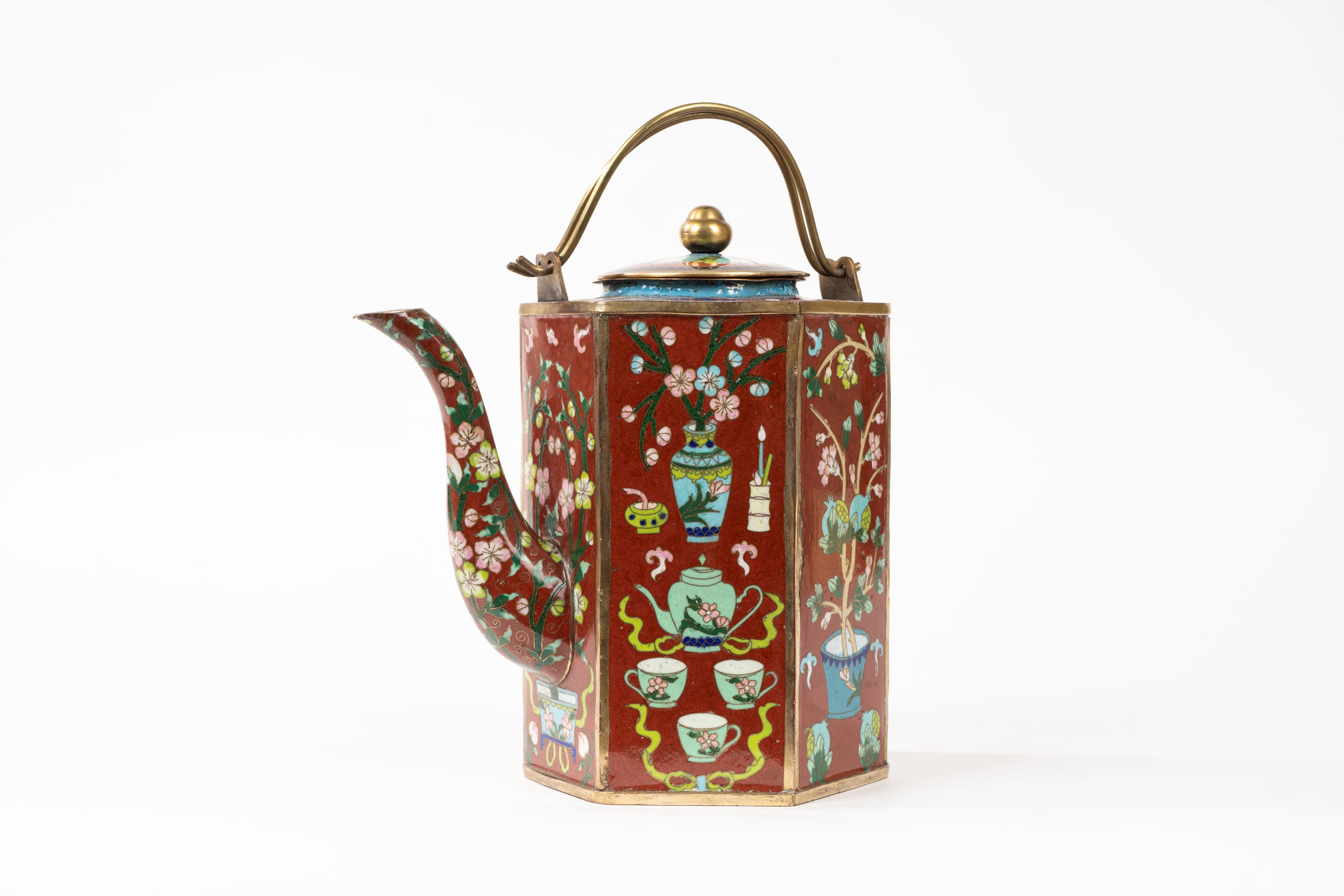 Teiera Cloisonné, Cina, Secolo XX