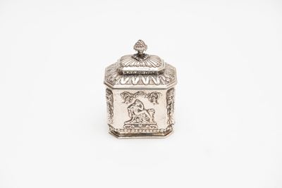Scatolina Porta Tè in Argento, Germania Fine Secolo XIX - Inizi Secolo XX