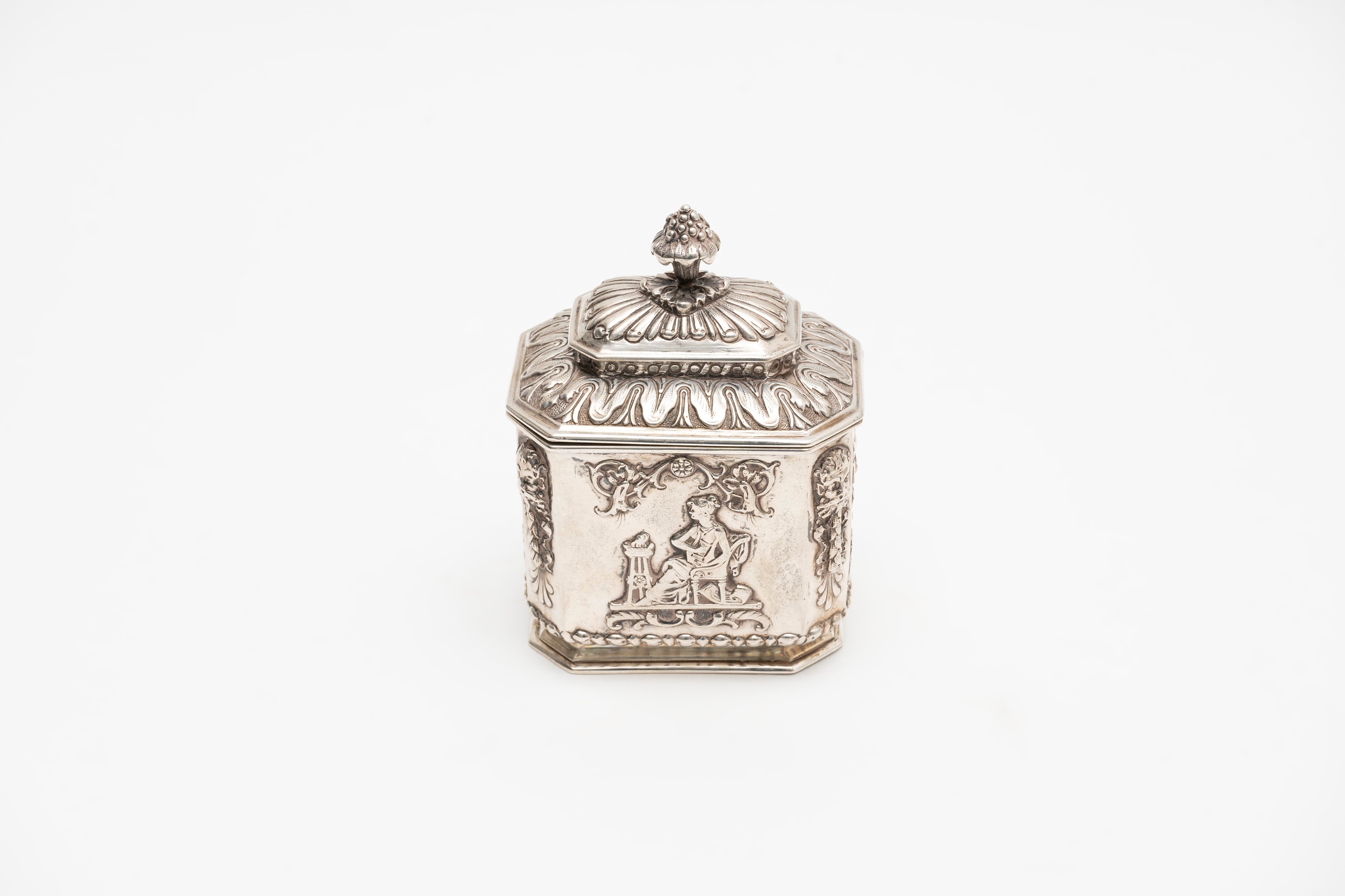 Scatolina Porta Tè in Argento, Germania Fine Secolo XIX - Inizi Secolo XX
