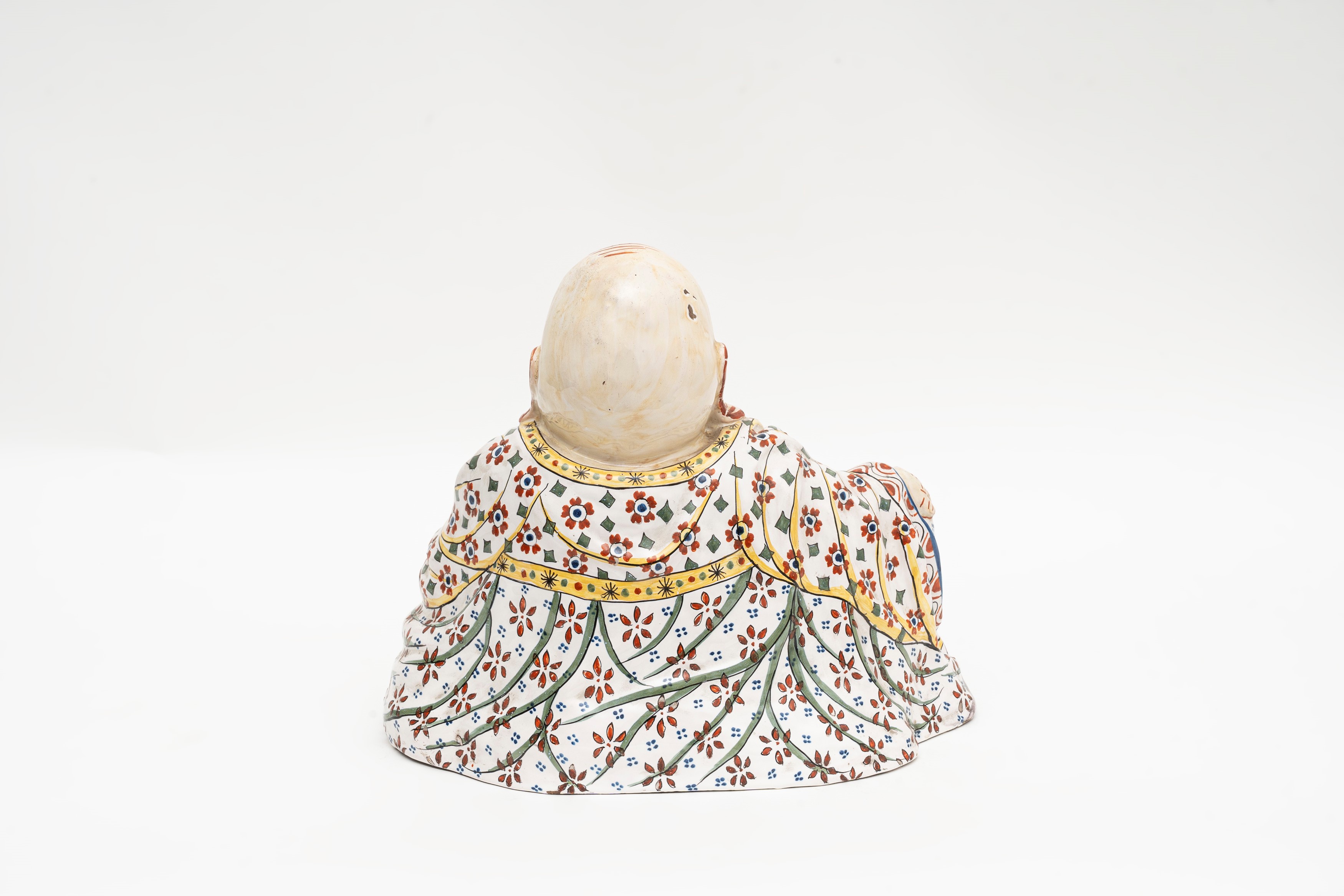Budai in Ceramica Policroma di Gusto Orientale, Inizi Secolo XX