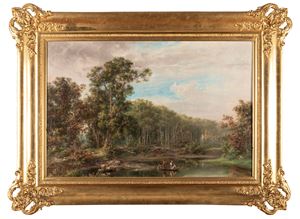 Trecourt Giacomo - Landscape with ferryman