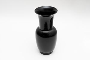  - Venini black glass vase, 1980s