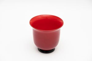  - Venini red glass vase, 1990s