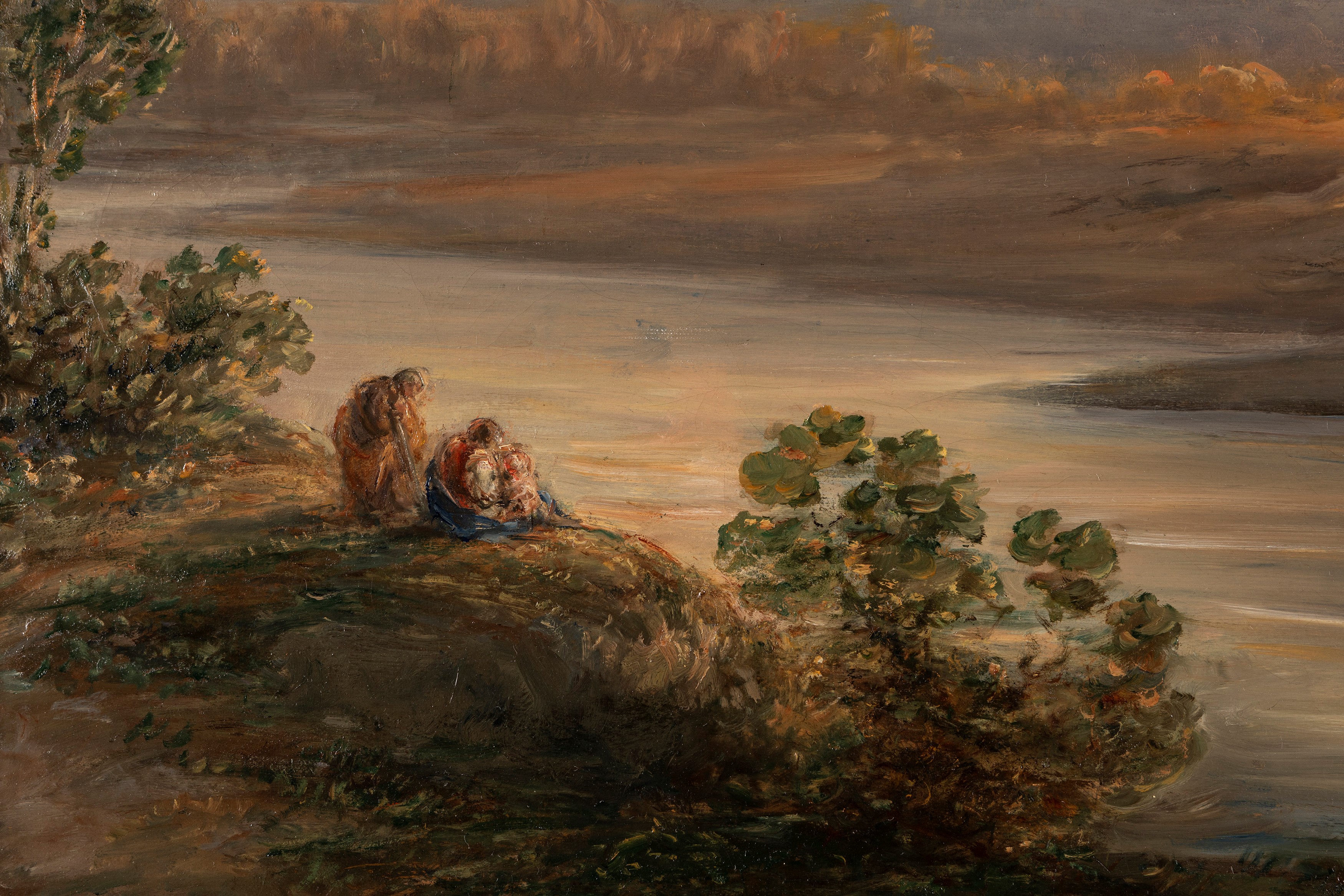 Giovanni Carnovali, Detto il Piccio - Panorama Fluviale con la Sacra Famiglia (lungo L'adda)