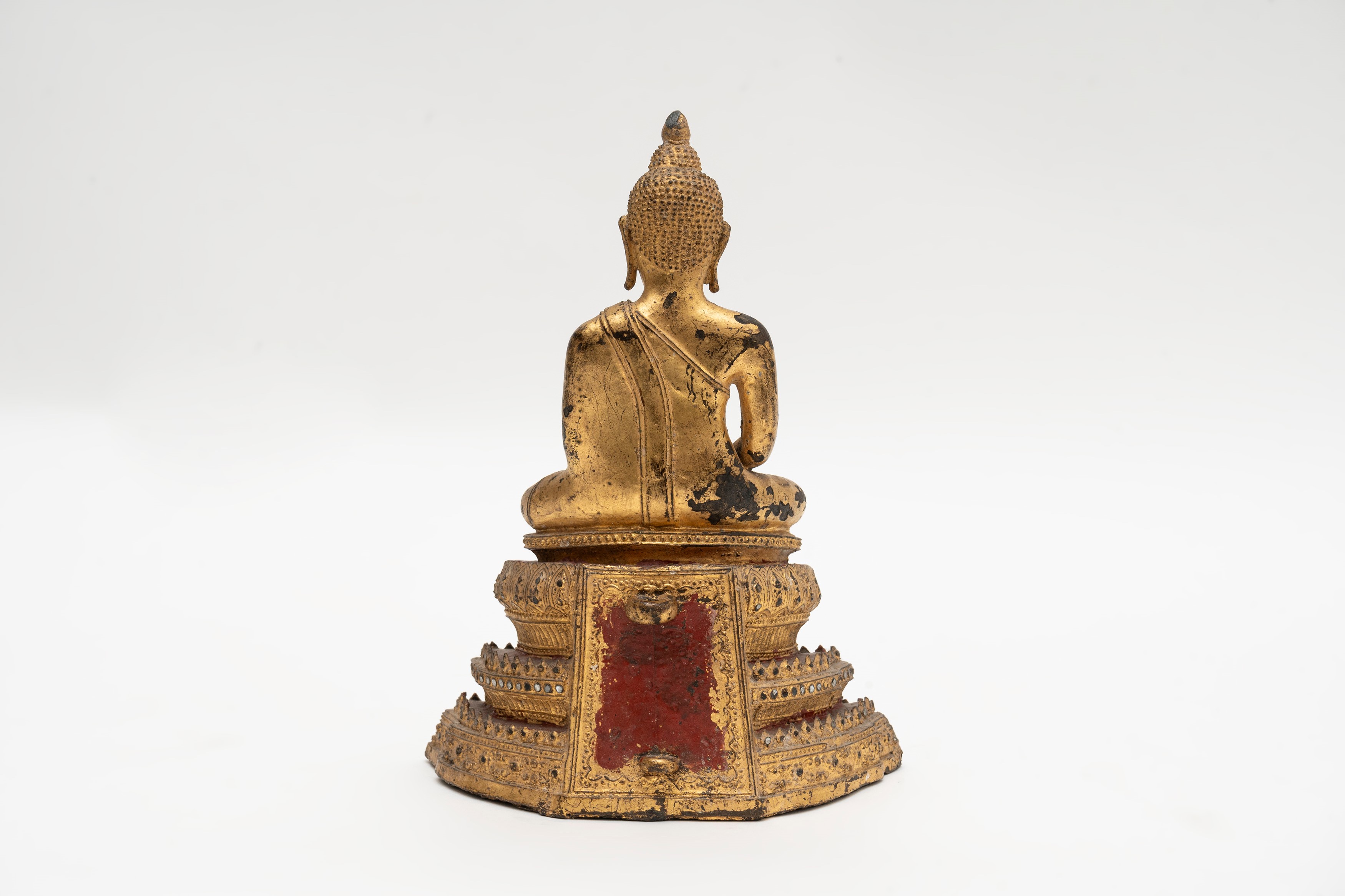Buddha in Bronzo Dorato Thai, Secolo XIX