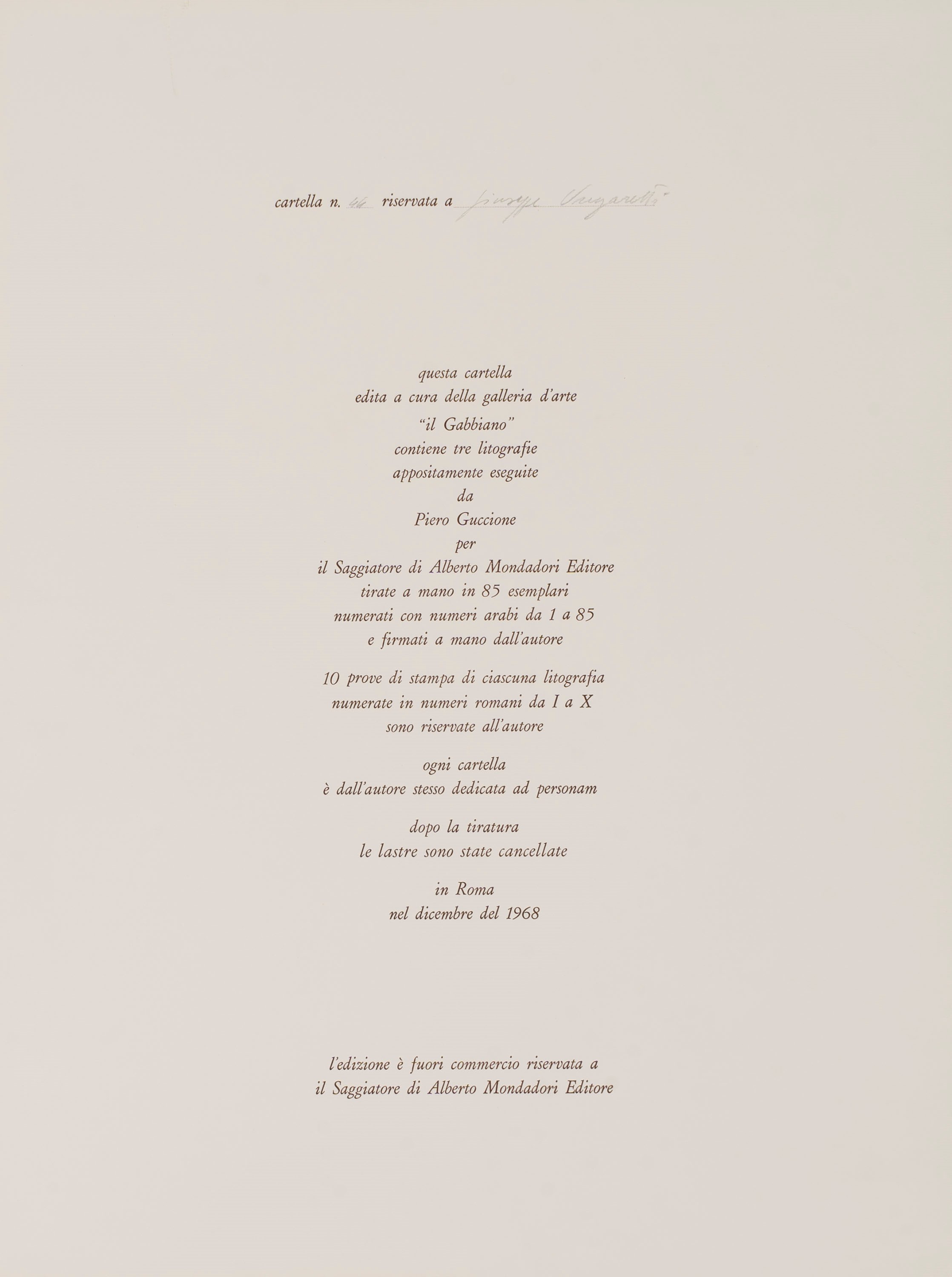 Piero Guccione - 3 Litografie