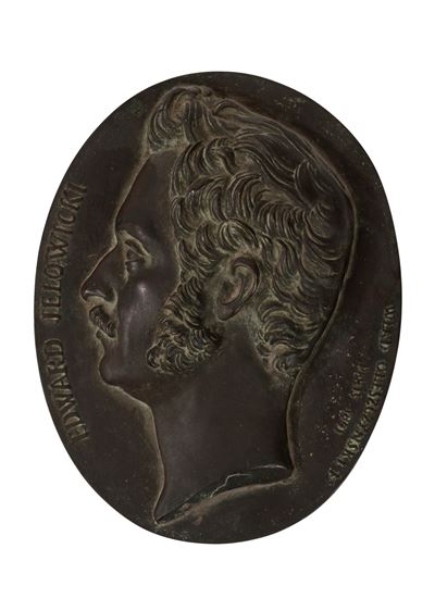 Bassorilievo in Bronzo Raffigurante Ritratto di Uomo di Profilo, Secolo XIX