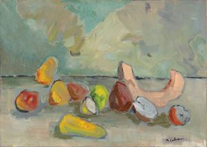 Natura morta con mele e pere