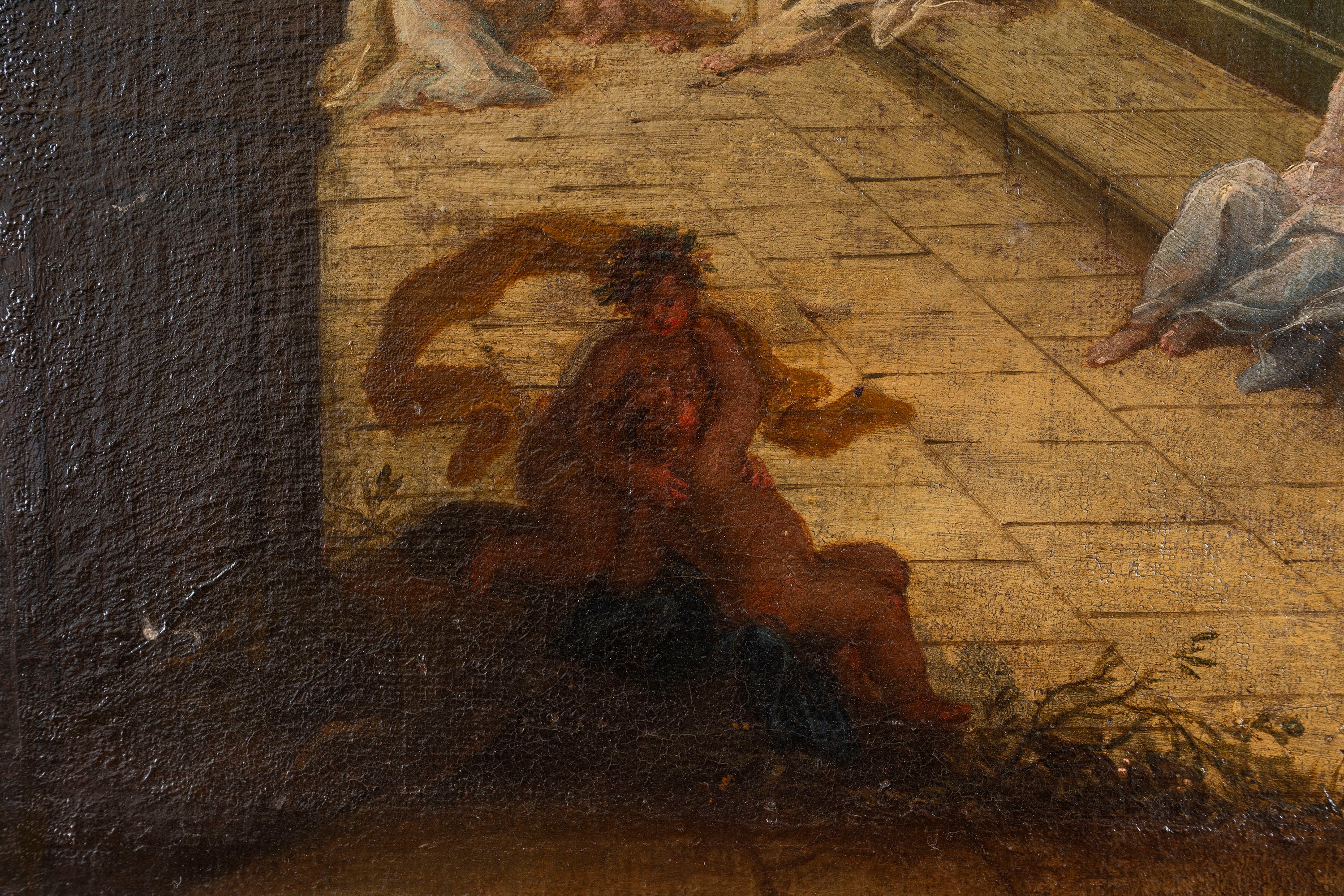 Scuola Bolognese, Secolo XVIII - Autore sconosciuto, Due capricci architettonici con figure, copp...