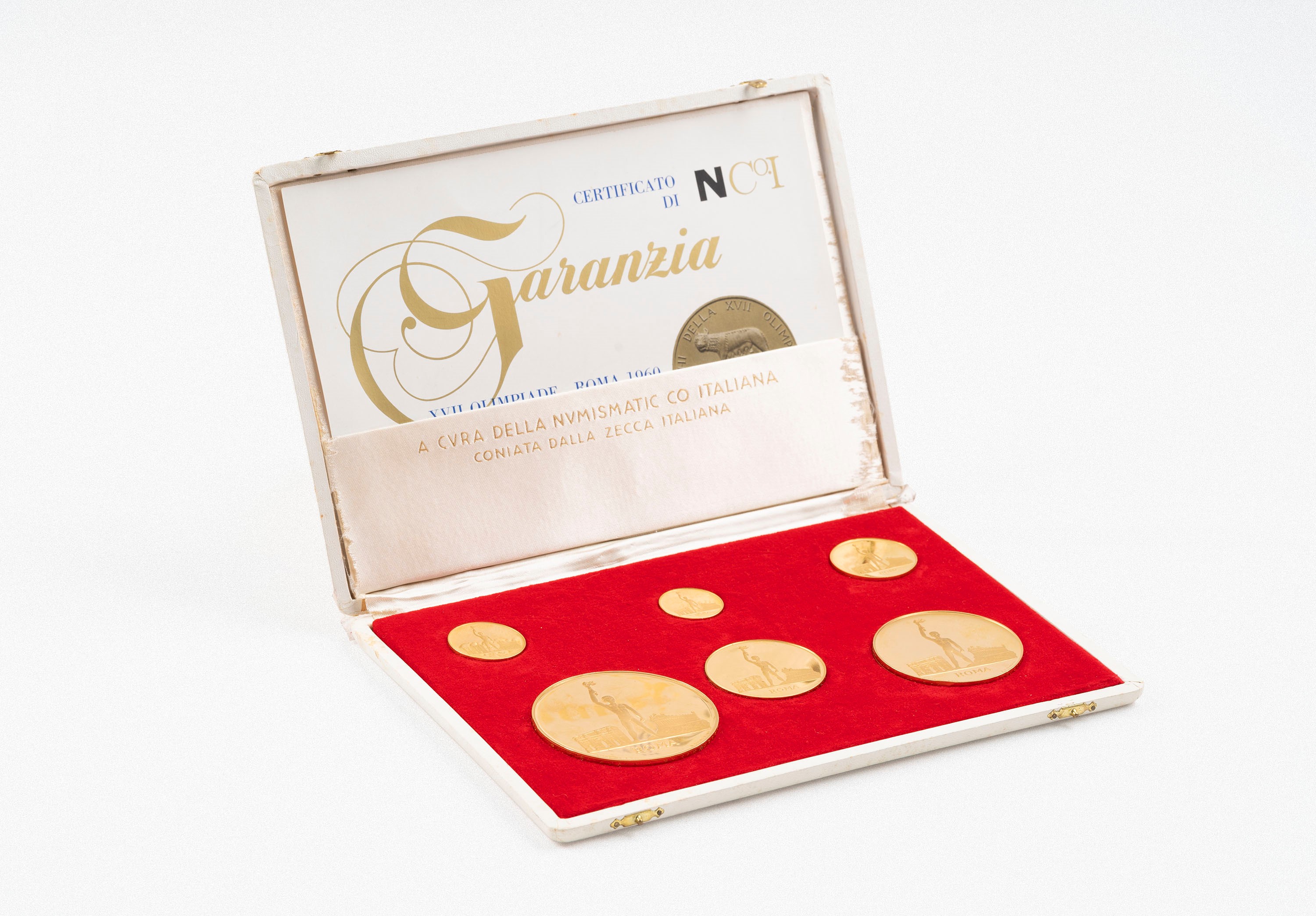 Zecca dello Stato Italiano - Serie di 6 medaglie commemorative in oro 900/1000, Giochi Olimpici d...