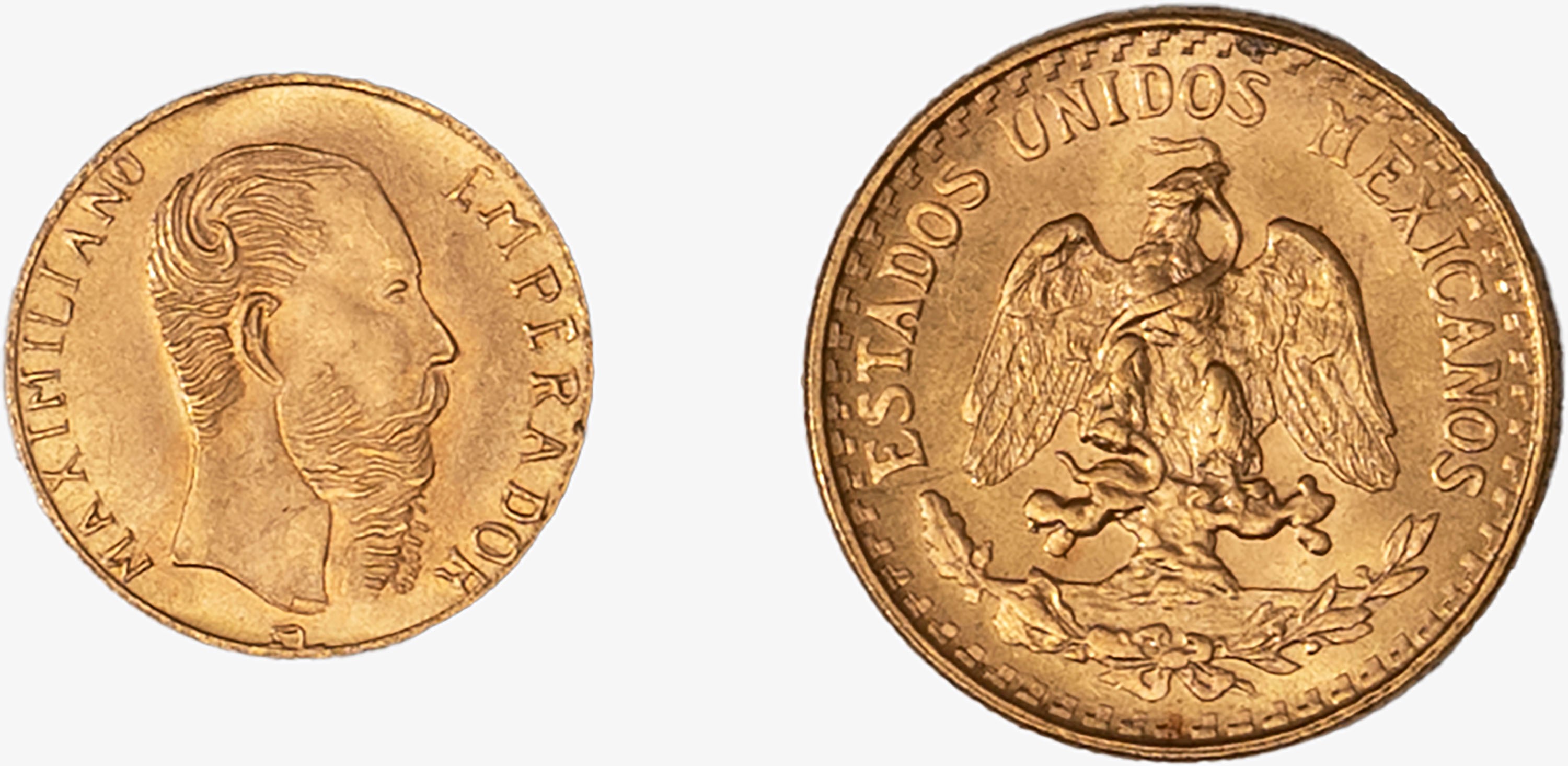 Messico, Estados Unidos Mexicanos (dal 1905) - Messico, 2 Pesos 1945 e Gettone Nuziale 'Emperador...
