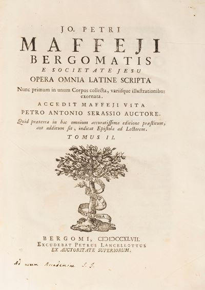 Jo. Petri Maffeji Bergomatis e Societate Jesu Opera omnia latine scripta
