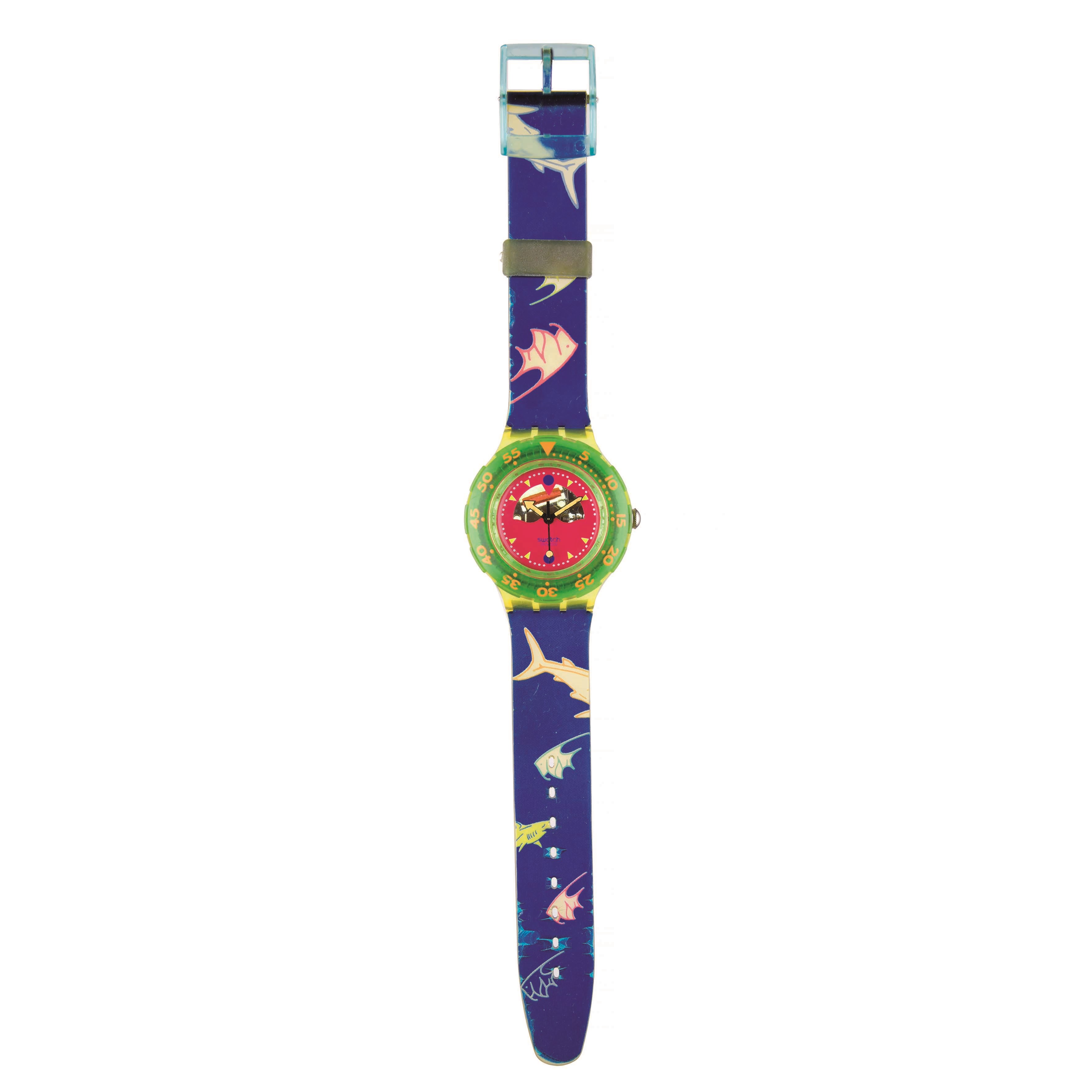 Swatch - Happy Fish (SDN101) Originals Scuba, orologio al quarzo del 1991
