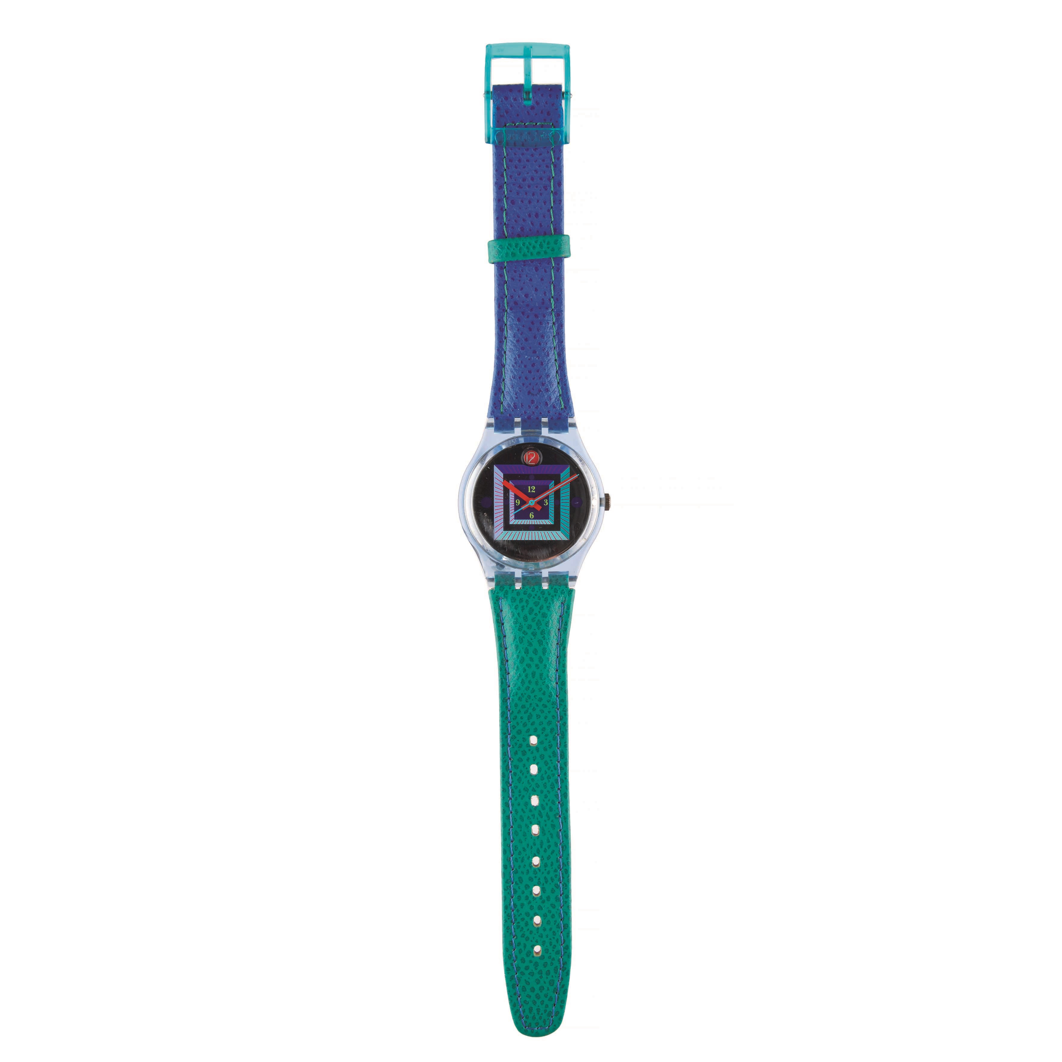 Kangaroo (GN402), Orologio da polso Swatch del 1994 con meccanismo al quarzo e cinturino in cuoio