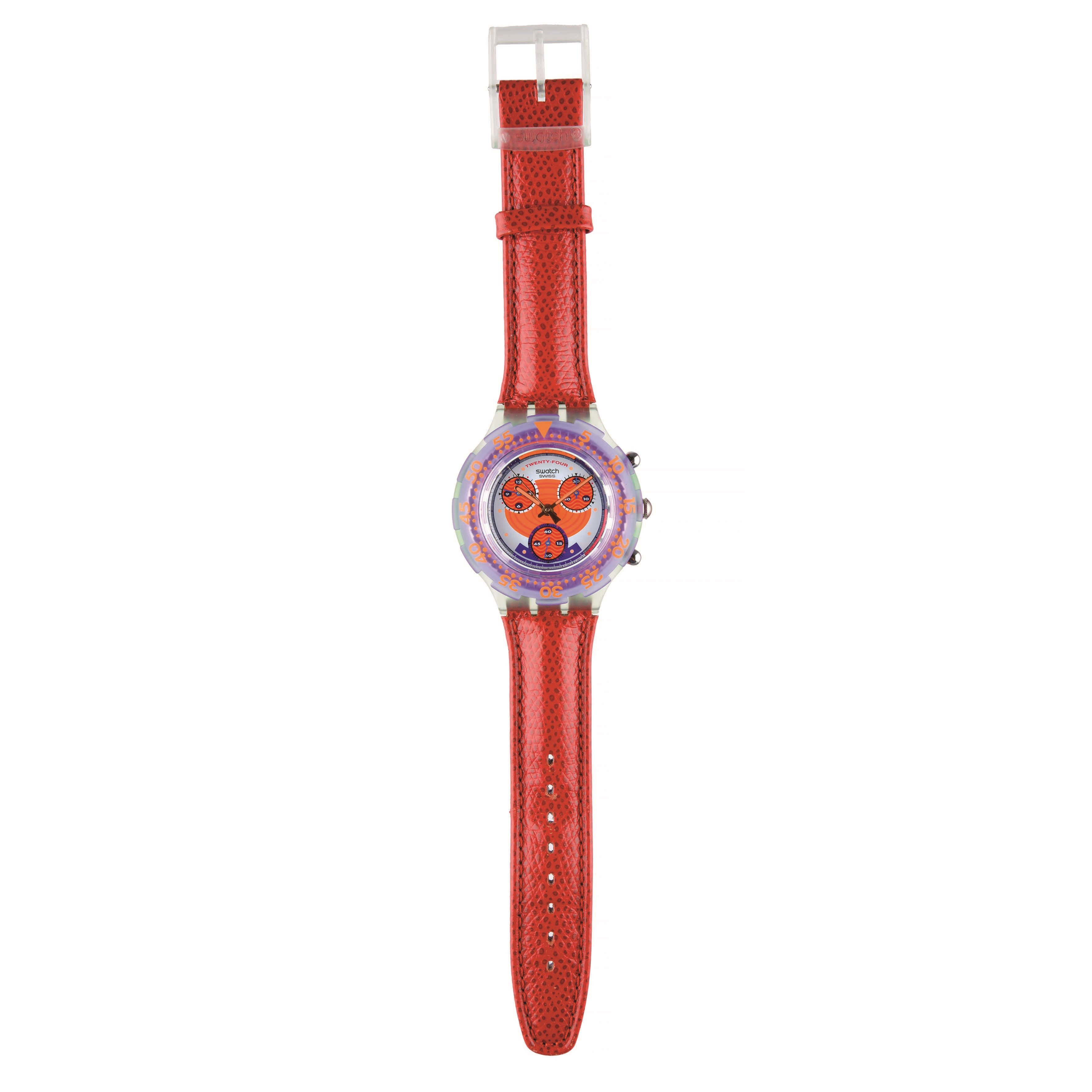 Orologio Swatch, Red Harbour (SBG100) Originals Scuba, 1993, meccanismo al quarzo, cronografo