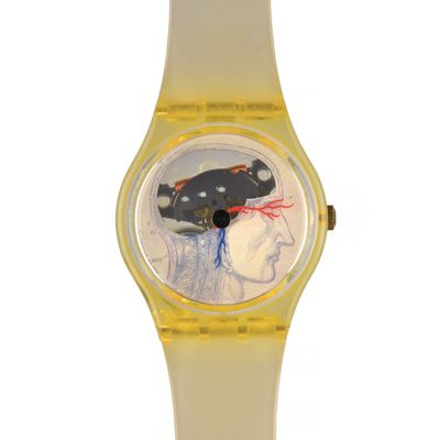 Jo Whaley, Ticking Brain (GK247), orologio da polso, meccanismo al quarzo, cinturino in plastica