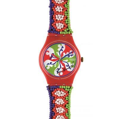 Pedro Almodòvar, Orologio Swatch Despiste (GZ142) Originals Gent, 1995, meccanismo al quarzo, cin...
