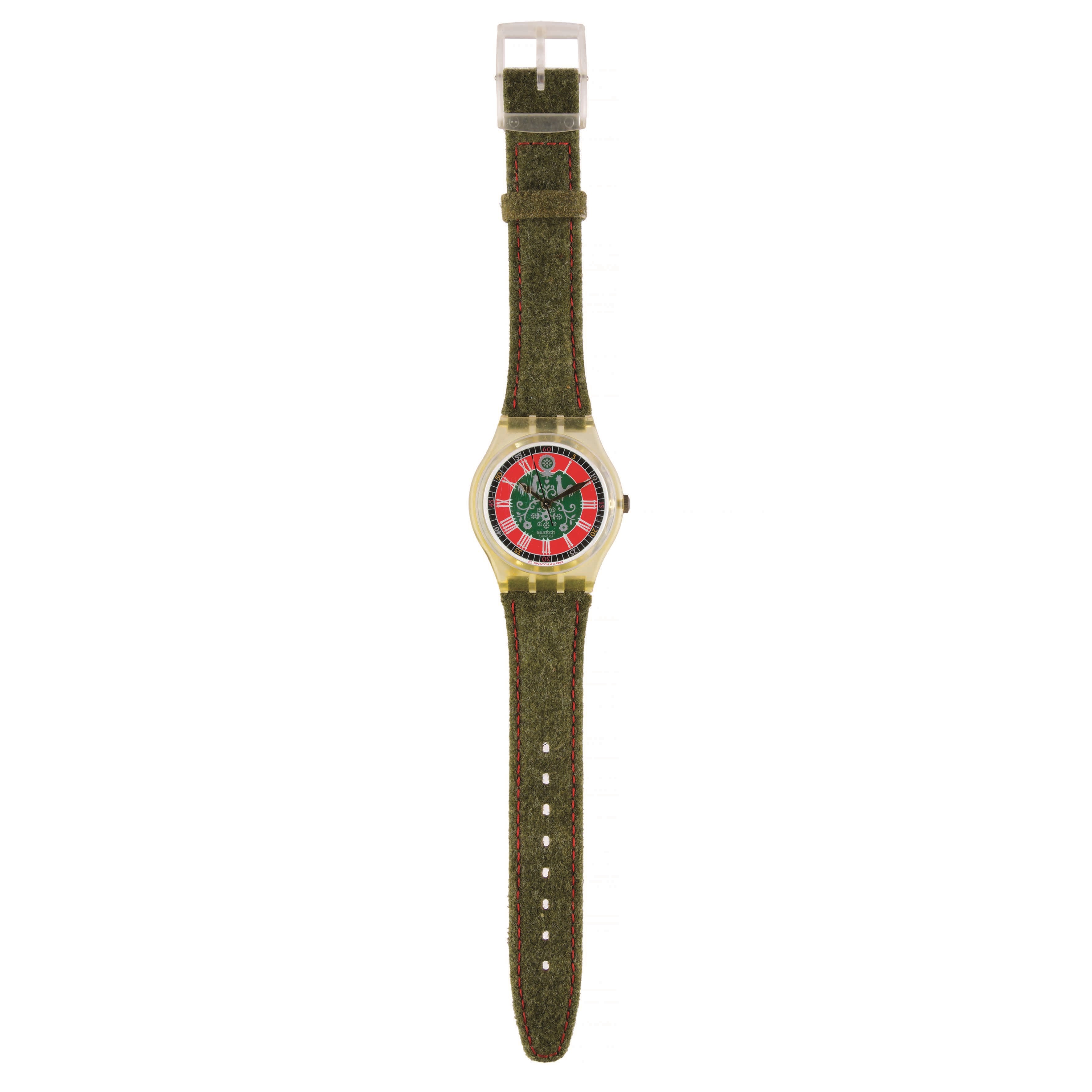 Swatch - Orologio Loden (GK167) Originals Gent, meccanismo al quarzo, cinturino in cuoio