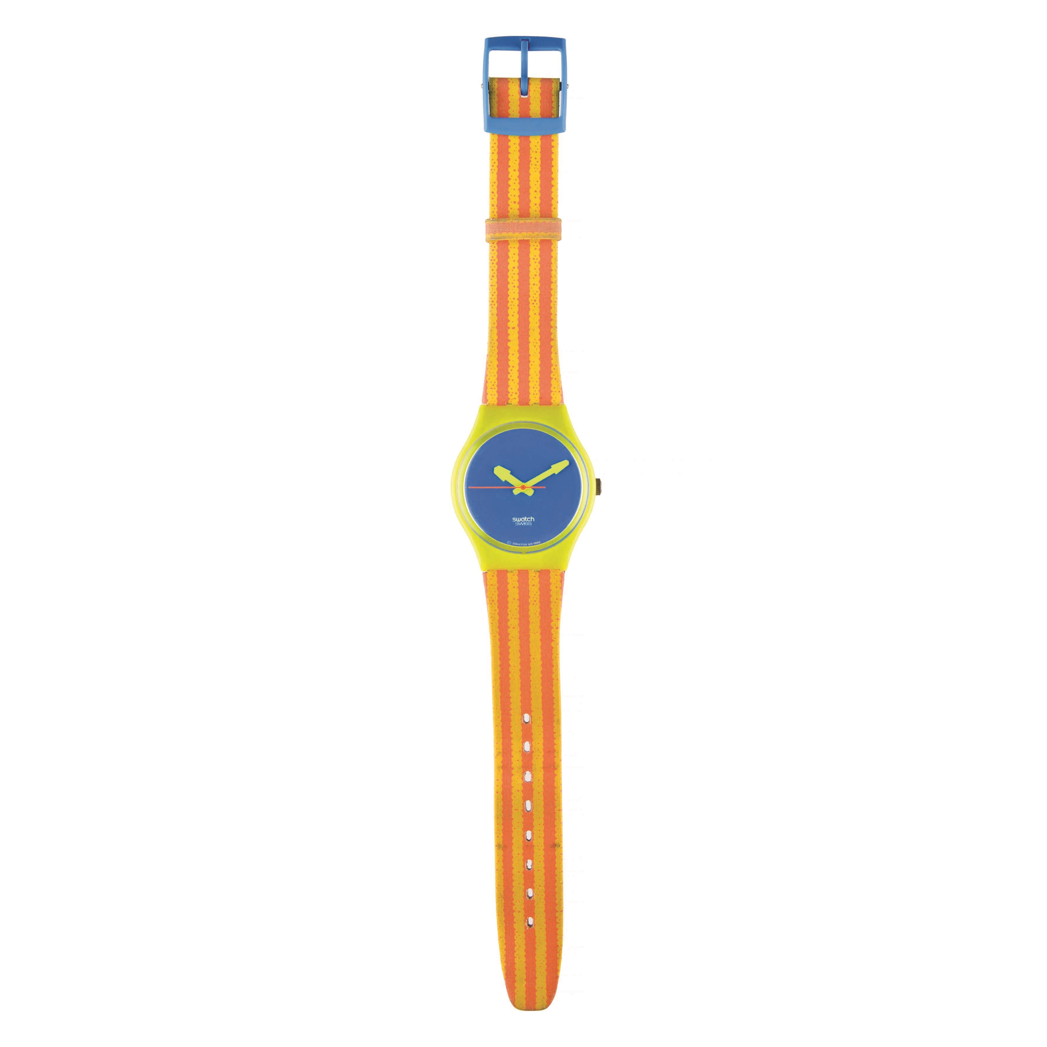 Swatch - Chaise Longue (GJ109) Originals Gent, Orologio al quarzo con cinturino in cuoio
