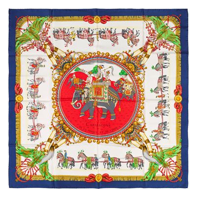 Foulard Caparaçons De la France Et De L'inde