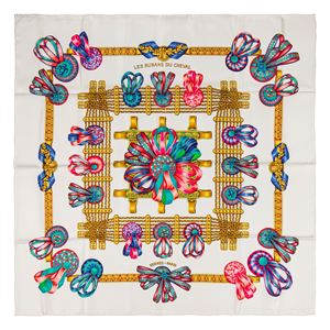 Hermès - Les Rubans de Cheval silk twill scarf