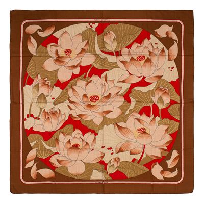 Grand Foulard Fleurs De Lotus