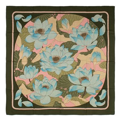 Grand Foulard Fleurs De Lotus
