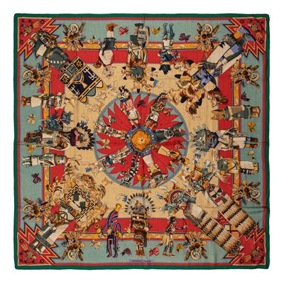 Grand Foulard Kachinas