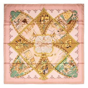 Hermès - La vie à Cheval silk twill scarf