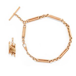 Watch chain and photo pendant with microbeads