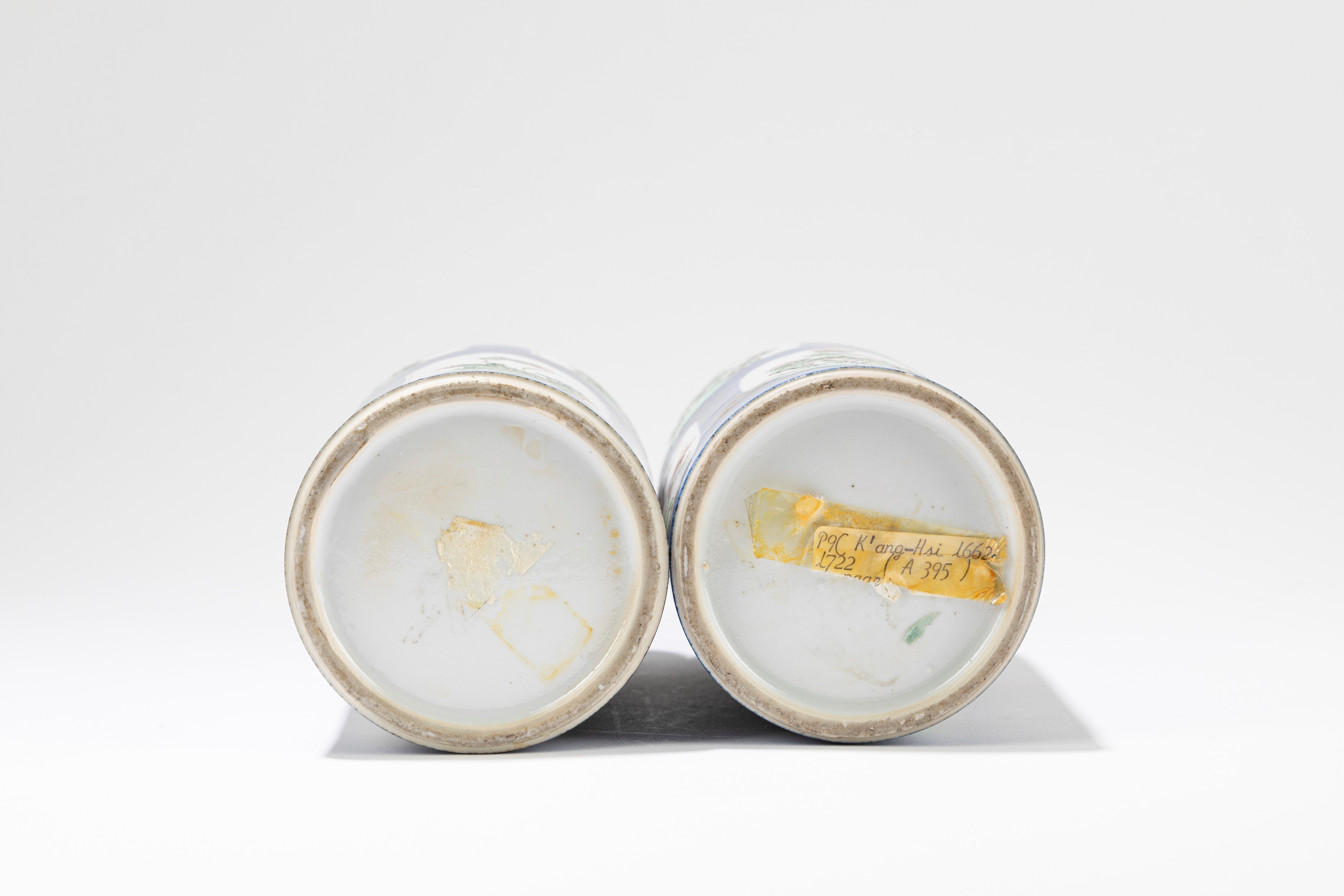 COPPIA DI VASI IN PORCELLANA FAMIGLIA VERDE