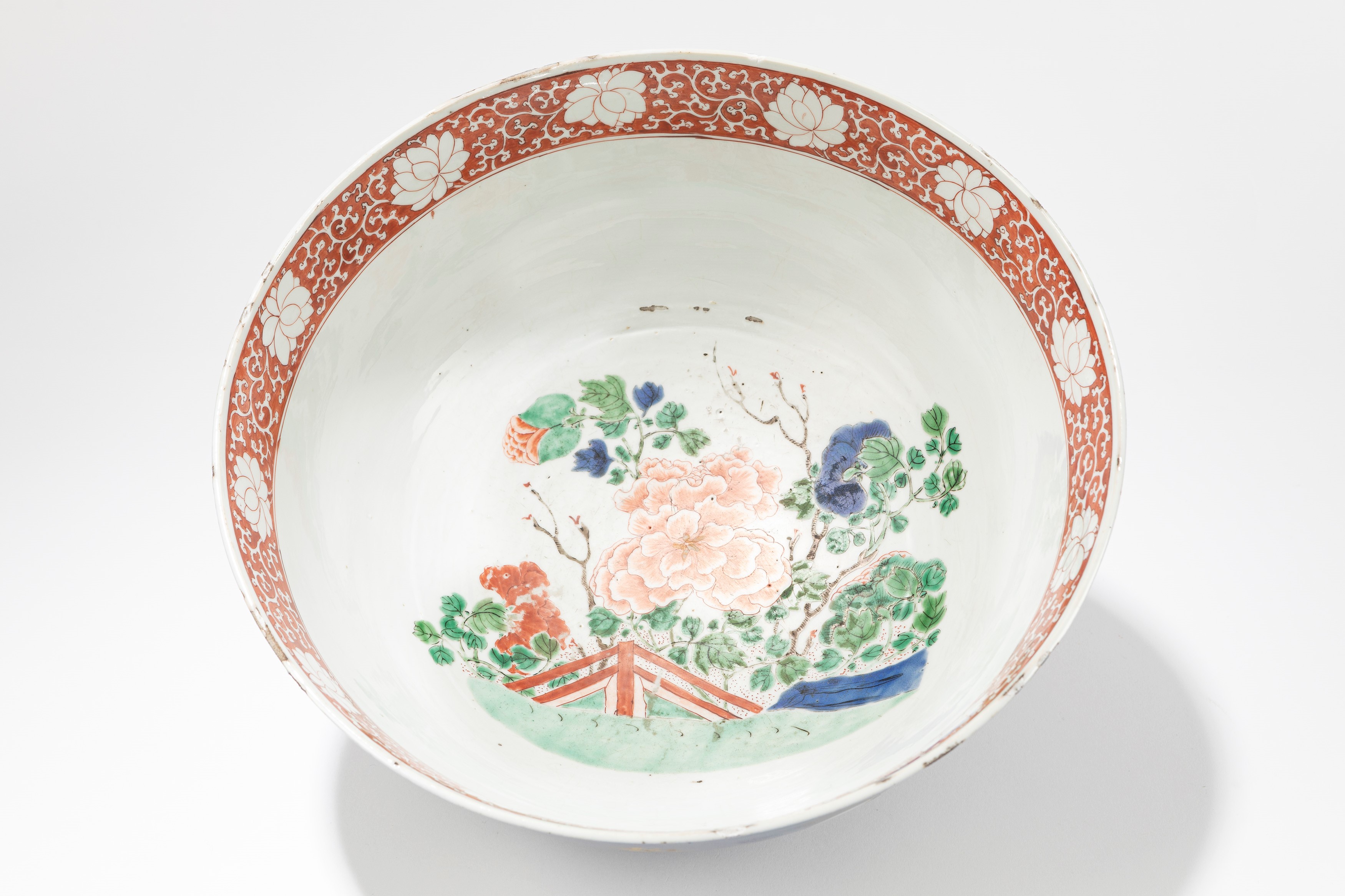 "PUNCH BOWL" IN PORCELLANA FAMIGLIA VERDE