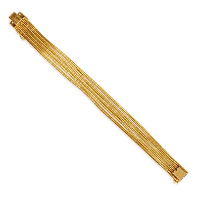 Bracciale in oro giallo 18k con zaffiri rotondi