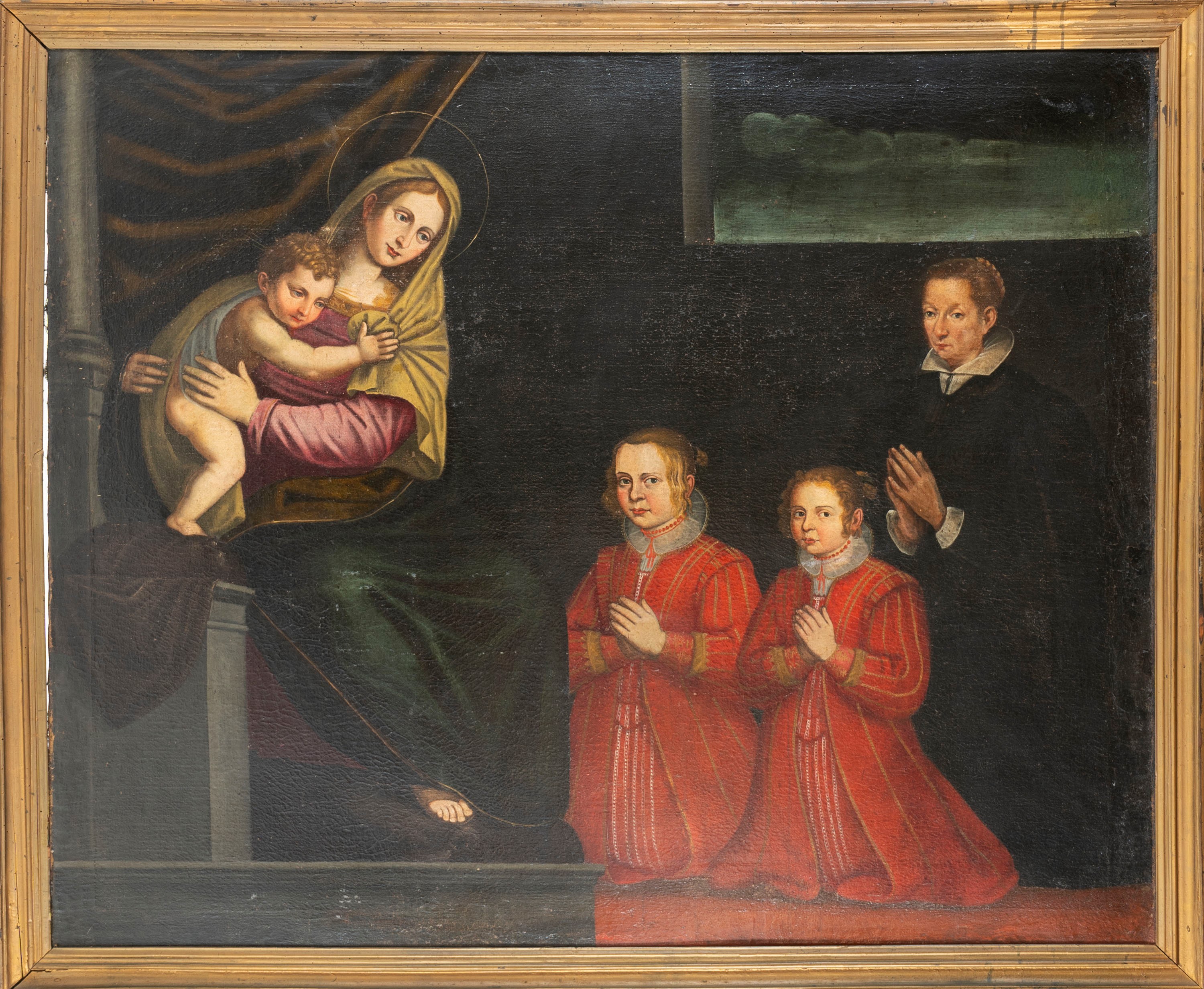 Scuola Lombarda, Fine Secolo XVI - Inizi Secolo XVII - Autore sconosciuto, Madonna con Bambino co...