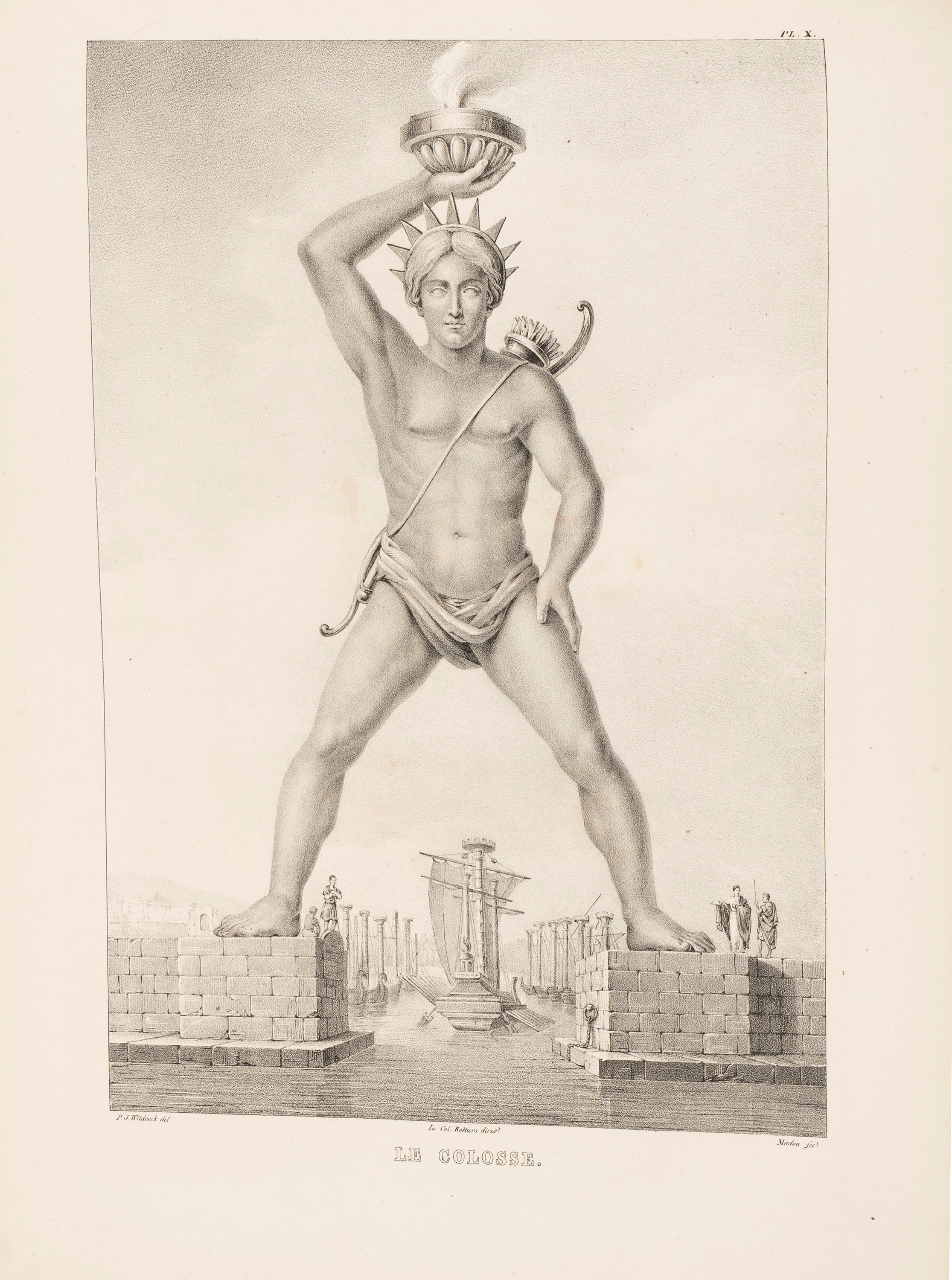 Bernard Eugène Antoine Rottiers - Monuments de Rhodes - Edizione originale del 1828 con 75 incisi...