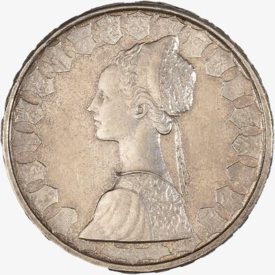 500 Lire Caravelle 'Bandiere Rovesciate', 1957