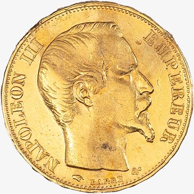 Francia, NAPOLEONE III, 20 Franchi, 1856, oro